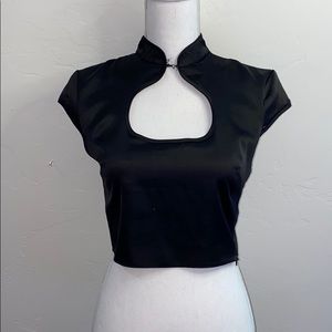 Black crop top